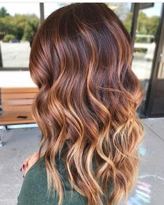 Brown Blonde And Red Hair Balayage, Dark Auburn Blonde Highlights, Blonde Hair With Auburn Balayage, 80a Hairstyles, Blond Auburn Balayage, Short Auburn Hair With Money Piece, Fall Hair Copper Brown, Blonde And Red Balayage On Brown Hair, Auburn Baylage Hair