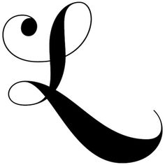 the letter k is made up of black letters and swirls on a white background