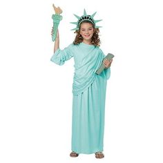 Statue Of Liberty Costume, Scary Halloween Food, California Costumes, Book Week Costume, Theatre Costumes, Lady Liberty, Costume Collection, Halloween Food For Party, Halloween Girl