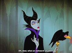 maleficent and raven from the animated disney movie