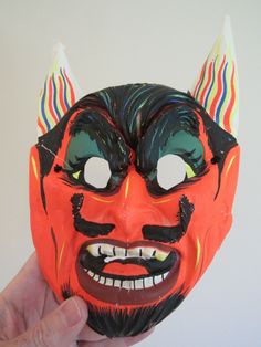 vintage halloween mask BEN COOPER devil mask 1960's | eBay Vintage Halloween Mask, Vintage Halloween Masks, Concept Art Reference, Mask Inspiration, Devil Mask, Plastic Mask, Devil Halloween, Bring It Back, Halloween Mask