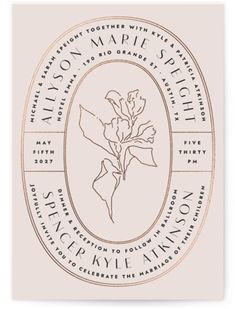 a card with a rose on it and the words, madison mark speigh