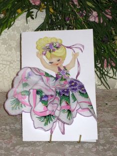 Handkerchief Cards, Handkerchief Quilts, Hankie Crafts, Dolly Dingle, Dress Cards