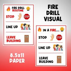 fire drill visual instructions for kids to learn how to use the skills in this game