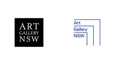 the logo for art gallery nw and an image of a black square with blue letters