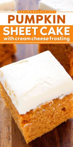 If you're looking for Thanksgiving dessert ideas, you're in luck! This simple pumpkin recipe will melt in your mouth. With cream cheese frosting laid on top of pumpkin cake, this is the perfect dessert for the season! Give this homemade pumpkin sheet cake a try! Dump And Bake, Pumpkin Sheet Cake, Cream Cheese Frosting Cake, Savory Pumpkin Recipes, Pumpkin Pie Mix, Pumpkin Cake Recipes, Cake With Cream Cheese Frosting