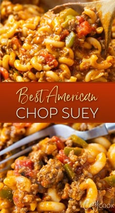 chop suey with ground beef and peppers and tomatoes. Healthy Classic Recipes, American Chop Suey Instant Pot, Baked Chop Suey Casserole, Healthy American Chop Suey Recipe, Beef American Chop Suey, American Chop Suey Crockpot, Crock Pot American Chop Suey, Gluten Free American Chop Suey, The Cozy Cook Recipes Beef