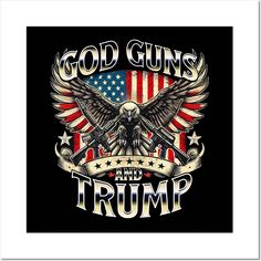 This striking design features a powerful eagle clutching rifles against a backdrop of the American flag, with bold text proclaiming God, Guns, and Trump. Perfect for patriots, Trump supporters, and Second Amendment advocates, this artwork symbolizes American pride and the values of liberty and freedom. Ideal for anyone who wants to showcase their political stance and support for Trump in the upcoming elections. -- Choose from our vast selection of art prints and posters to match with your desir… Christmas Gifts For Dad, Warrior Quotes, Trending Svg, American Pride, Skull Art, Sublimation Png, Tumbler Sublimation, Die Hard, Usa Flag