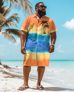 This Hawaiian Shirt Shorts Set is suitable for all kinds of casual occasions, such as vacations, beach parties, summer picnics and so on. You can pair it with a pair of sandals or sneakers for a trendy look. Whether you are on vacation or in daily life, this set will bring you a comfortable and stylish wearing experience. Casual suit: Casual men's short-sleeved shirt suit focuses more on comfort and leisure. It usually consists of a light, short-sleeved shirt worn with jeans or slacks. This set is suitable for everyday casual events, parties or vacations.Sports Suit: Sports men's short sleeve shirt suit suitable for sports or outdoor activities. It is usually made of moisture-wicking and breathable fabric, providing a comfortable wearing experience. This set is suitable for fitness, runnin Hawaiian Style Swimwear For Summer Outings, Hawaiian Summer Swimwear, Casual Hawaiian Shirt For Beach Party, Hawaiian Swimwear For Beach Season, Casual Hawaiian Shirt For Beach Party, Relaxed Fit, Printed Hawaiian Shirt For Beach Season With Relaxed Fit, Casual Hawaiian Shirt With Relaxed Fit For Beach Party, Relaxed Fit Printed Hawaiian Shirt For Beach Season, Relaxed Fit Hawaiian Shirt With Short Sleeves For Beach