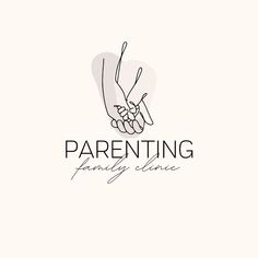 two hands holding each other with the words parenting family clinic on top of it