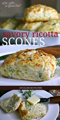 the cover of savory ricotta scones