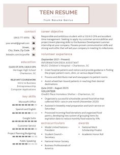 a professional resume template with no work experience