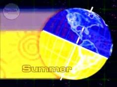 an image of the flag of ukraine on top of a blue and yellow globe with words summer