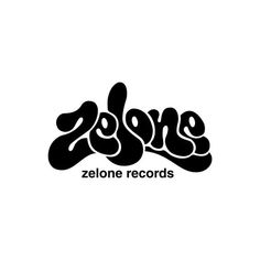 the logo for zelone records is shown in black and white, with an abstract design