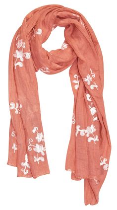 Brand: Peach CoutureFeatures: New Summer Fashion by Peach Couture. Peach Couture is a registered trademark. Exceptionally elegant, these embroidered scarves feature a variety of flower types; from roses, pansy's, etc. The shawl wrap design can wrap around once or twice for a stylish, pulled together look. Available in a variety of neutral and more vibrant colors, making this the perfect accessory to match any outfit in your closet. Extremely elegant and lightweight sheer scarves. Product Dimensi Summer Shawl, Pashmina Wrap, Embroidered Scarf, Brands Fashion, Sheer Scarf, Fashion Scarves, Loop Scarf, Fringe Scarf, Shawl Scarf