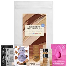 A set including 12 foundation samples in your shade range, plus a $10 off voucher for a full-size foundation.What Else You Need to Know: This set includes 12 foundation samples in your shade range to help you find a match, a deluxe ORIGINAL BEAUTYBLENDER Makeup Sponge sample, and a $10 off† voucher to use on any future full-size-foundation, BB cream, CC cream, or tinted moisturizer purchase at Sephora—even for brands not included in the set.Each sample provides one full face application.Foundati Sephora Foundation, Bb Cream Reviews, Giorgio Armani Makeup, Face Application, Armani Makeup, Maybelline Color Tattoo, Mascara Review, Sephora Favorites, Makeup Gift Sets