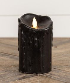 a candle that is sitting on a wooden table