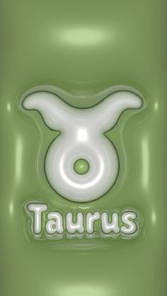 the logo for taurus is displayed on a green background with white swirls and letters