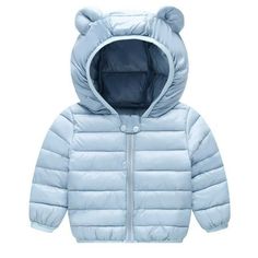 Konbeca Baby Boys Girls Winter Coat,Warm Hooded Puffer,Lightweight Water-Resistant Jacket,Kids Outwear Coat,Toddler Ears Hooded Down Jacket,Thicken Warm Winter Coat Sky Blue 2-3 Years Gender: unisex.  Age Group: infant. Kids Outwear, Winter Fashion Jackets, Bear Jacket, Winter Baby Clothes, Water Resistant Jacket, Outwear Coat, Bear Ears, Outwear Jackets, Baby Warmer