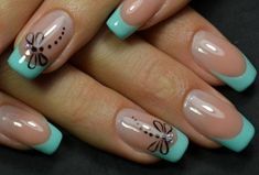 Mint Green Nails, French Manicure Designs, Watermelon Nails, Best Nail Art Designs, Manicures Designs, Nail Designs Spring, Beautiful Nail Art, Fancy Nails, French Tip Nails