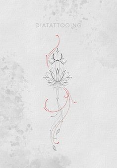 a drawing of a flower on a white paper with the words diattoongg