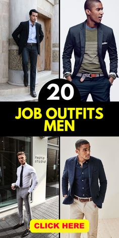 Elevate your professional style with our selection of job outfits for men! Whether you're entering the office, bank, or tech field, we have the perfect ensembles for your workplace. Stay cool and confident during the summer months with our trendy and comfortable attire. Make a lasting impression during interviews and when applying for new positions with our polished and sophisticated outfits Man Interview Outfit, Casual Men’s Office Wear, Men’s Business Dress, Realtor Men Outfits, Men Business Professional Outfits, Mens Professional Outfits Work Attire, Men’s Wear For Interview, Men’s Job Interview Outfit, Office Attire Men Work Outfits