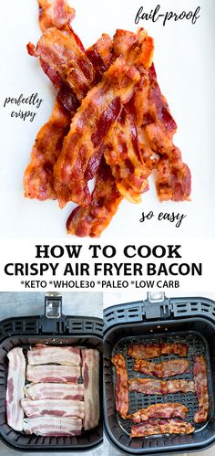 how to cook crispy air fryer bacon in an air fryer with instructions