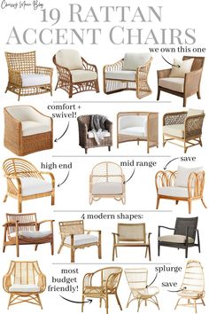 the different types of rattan accent chairs