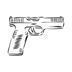 Pistola desenhada de mão isolada. ilustr... | Premium Vector #Freepik #vector #tiro-arma #pistola #arma #shot-gun Polo Oversize, Soldier Drawing, Ice Bear We Bare Bears, Drawing Meme, Dibujo Simple, Funny Vinyl Decals, Cool Doodles, Pointing Hand, Art Tools Drawing