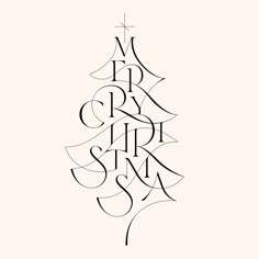 a black and white photo with the words merry christmas written in cursive font