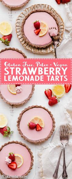 strawberry lemonade tarts with text overlay