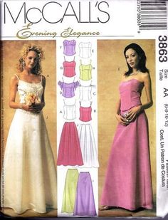 a women's dress and top sewing pattern