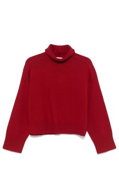 Long sleeves High collar Ribbed cuffs, hem and collar Regular fitComposition: 90% Lana, 10% Cashmere Loulou Studio, Herno Jacket, Sweater Turtleneck, Crimson Red, Red Sweater, Demi Fine Jewelry, Parisian Chic, Exclusive Fashion, Shopping Websites