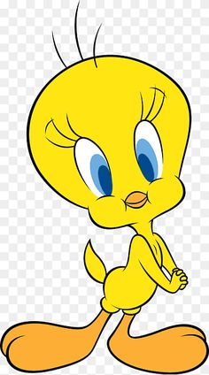 the yellow bird cartoon character with blue eyes, transparent background png clipart image