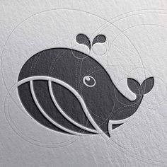 the logo for an art project is designed to look like a whale's head