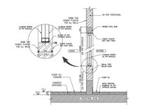 an architectural drawing showing the details for a tower