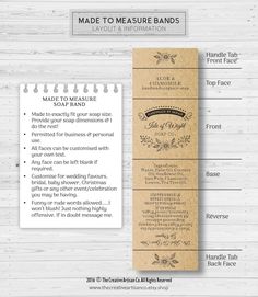 a wooden bookmark with instructions to make it look like an old fashioned paper label