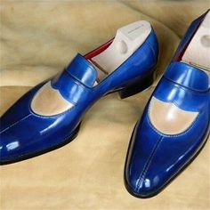 Category:Loafers  Slip-Ons; Upper Materials:PU; Embellishment:Splicing; Season:Fall,Winter; Gender:Men's; Activity:Walking; Toe Shape:Round Toe; Style:British; Outsole Materials:Rubber; Occasion:Office  Career,Party  Evening; Closure Type:Loafer; Function:Warm,Massage,Wear Resistance; Pattern:Solid Colored; Listing Date:11/22/2023; 2024 Trends:Formal Shoes,Dress Shoes; Foot Length:; SizeChart1_ID:2:185810; Size chart date source:Provided by Supplier. Boys Blue Dress Shoes, Elegant Blue Slip-on Leather Shoes, Blue Brogue-detailed Loafers For Galas, Blue Pointed Toe Oxfords For Formal Occasions, Blue Slip-on Loafers For Fall, Blue Brogue Oxfords With Pointed Toe, Blue Leather Shoes With Round Toe For Party, Blue Pointed Toe Oxfords With Brogue Detailing, Blue Leather Party Shoes With Round Toe