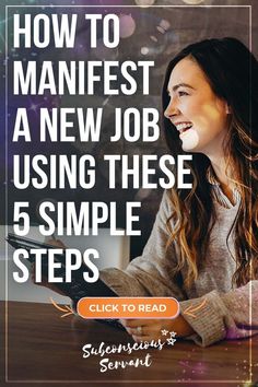 a woman sitting at a table with the text how to manage a new job using these 5 simple steps