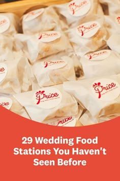 wedding food stations you haven't seen before cover image with text overlay that reads 29 wedding food stations you haven't seen before