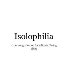 the words isophilia are in black and white