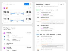 three screens showing the time and location of london