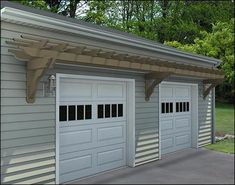 two garages with one attached to the side