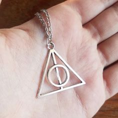 Nwot Silver Harry Potter Deathly Hallows Necklace. Pendant Approx 3.2cm, Various Chain Lengths. *** Boho Bohemian Style Triangle Triangular Geometric Pendant Pendants Necklaces Drop Nwot Brand New Without Tags Never Worn Boutique Gift Present Funky Kid Kids Kid's Child Childs Child's Women Womens Women's Woman Womans Woman's Men Mens Men's Man Mans Man's Unisex I Hp_ Deathly Hallows Necklace, Harry Potter Necklace, Harry Potter Deathly Hallows, Harry Potter Jewelry, Organization Board, Harry Potter Gifts, Boho Fashion Bohemian, Pendants Necklaces, Deathly Hallows