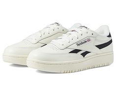 Reebok Lifestyle Club C Double | Zappos.com Reebok Club C Double Sneaker, Club C Reebok, Reebok Club C Double, Lifestyle Club, Tennis Style, Reebok Club C, Club C, Reebok Women, Aesthetic Shoes