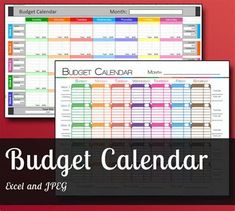 the budget calendar is shown in two different colors