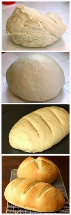 four different types of bread on cooling racks