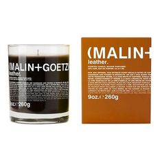 Leather Candle Malin And Goetz, Leather Candle, Malin Goetz, Candle Table, Dark Rum, Natural Candles, Natural Wax, Perfume Oils, Candle Wax