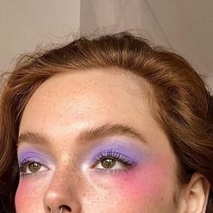 Martha Lyn on Instagram: "Kicking off this new experimental phase of my makeup with a classic 80’s inspired makeup with bushy brows, bright eyes, bright blush and lots of gloss.   The last slide has the inspo for the look including a modern 80’s inspired look by @jewelser   Eyes: @colourpopcosmetics  Mascara: @milkmakeup  Blush: @kaleidosmakeup  Lips: @colourpopcosmetics" 80s Bright Makeup, Simple Color Makeup, Make Up 80s Style, Colorful Make Up, Colorful Makeup Aesthetic, 80s Eye Makeup, 80's Makeup, Colorful Blush, 80s Makeup Looks