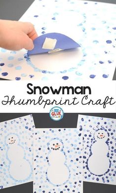 snowman paper craft for kids to make